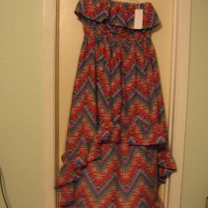 Strapless Asymmetrical summer dress